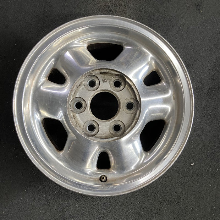 16" SIERRA 1500 PICKUP 99 16x7" aluminum 6 spoke rounded spokes polished opt QC3 Original OEM Wheel Rim