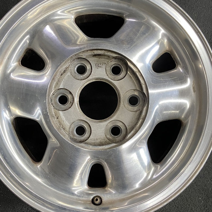 16" SIERRA 1500 PICKUP 99 16x7" aluminum 6 spoke rounded spokes polished opt QC3 Original OEM Wheel Rim