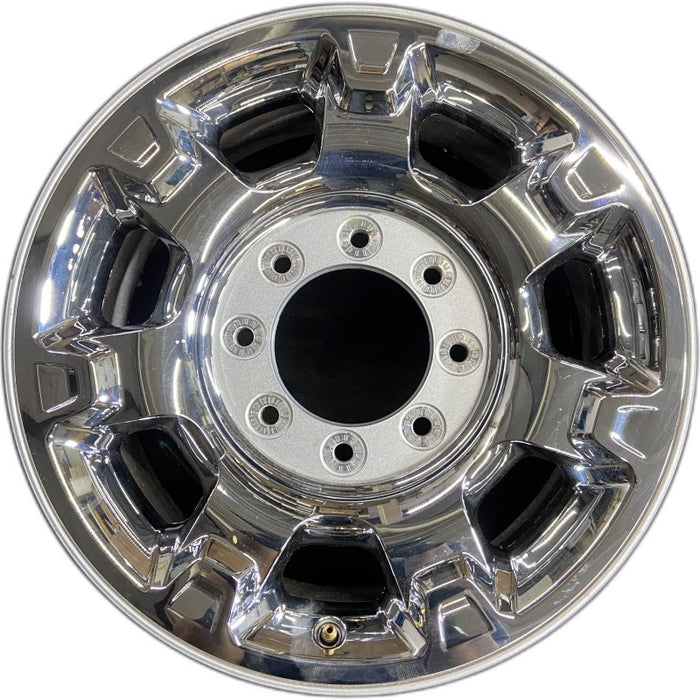 18" FORD F250SD PICKUP 12-13 18x8 SRW TPMS aluminum 7 spoke chrome clad Original OEM Wheel Rim