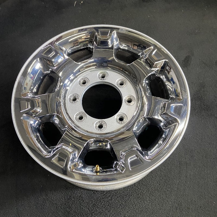 18" FORD F250SD PICKUP 12-13 18x8 SRW TPMS aluminum 7 spoke chrome clad Original OEM Wheel Rim