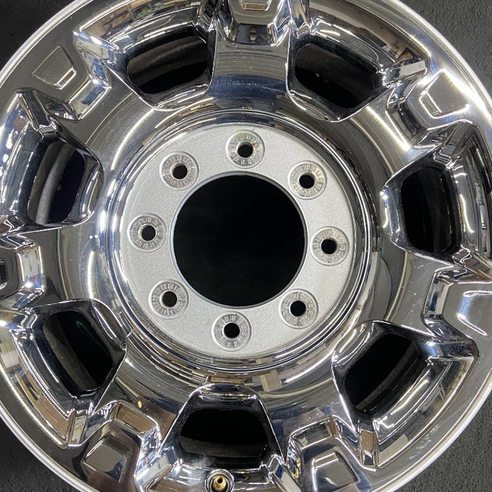 18" FORD F250SD PICKUP 12-13 18x8 SRW TPMS aluminum 7 spoke chrome clad Original OEM Wheel Rim