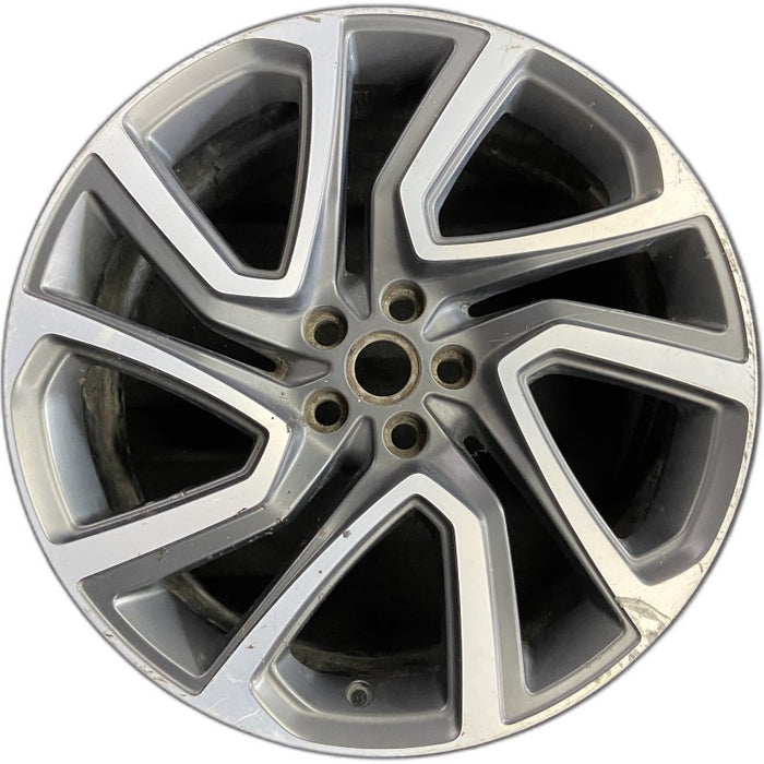 22" DISCOVERY 17-18 22x9.5 alloy 5 spoke slanted V machined face gray accents Original OEM Wheel Rim