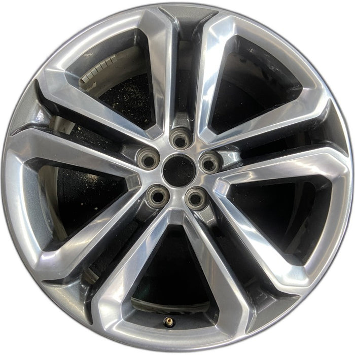 20" EDGE 15 20x8 aluminum TPMS 10 spoke polished face background 5 split spokes Original OEM Wheel Rim