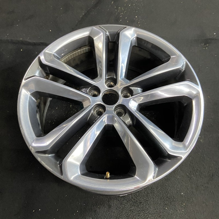 20" EDGE 15 20x8 aluminum TPMS 10 spoke polished face background 5 split spokes Original OEM Wheel Rim