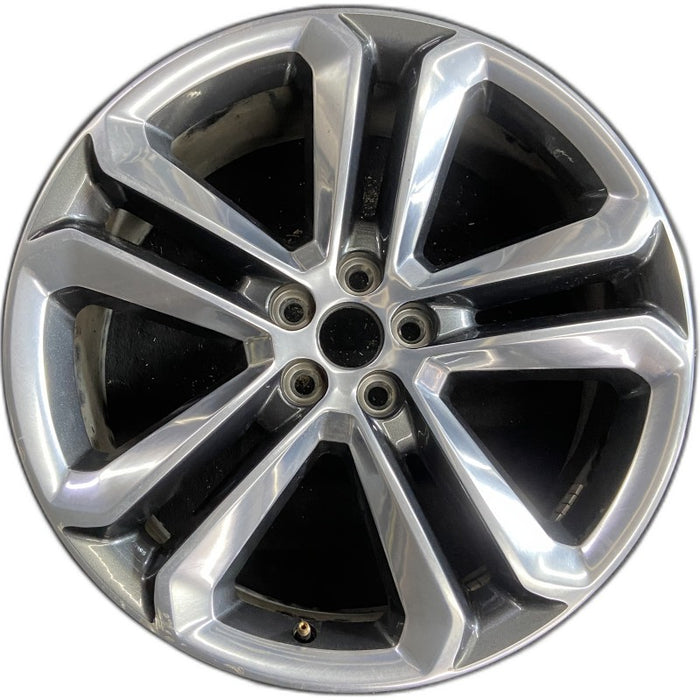 20" EDGE 15 20x8 aluminum TPMS 10 spoke polished face background 5 split spokes Original OEM Wheel Rim