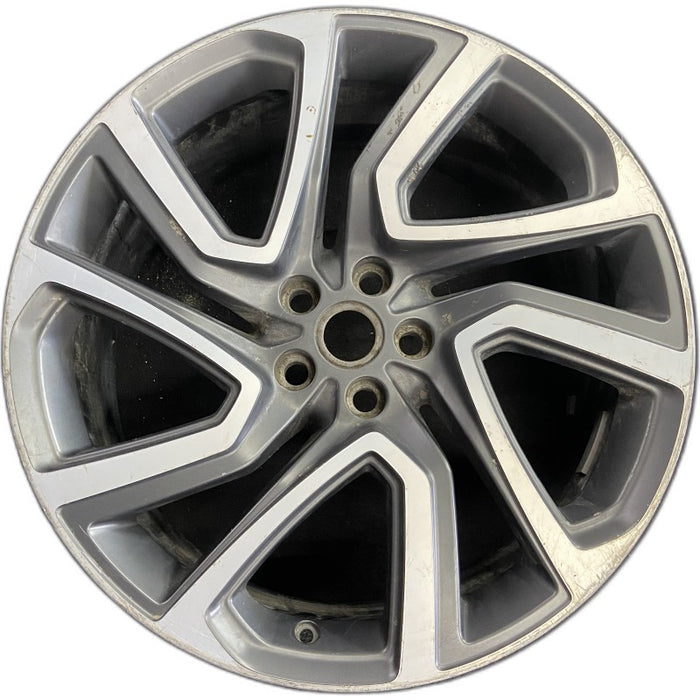 22" DISCOVERY 17-18 22x9.5 alloy 5 spoke slanted V machined face gray accents Original OEM Wheel Rim