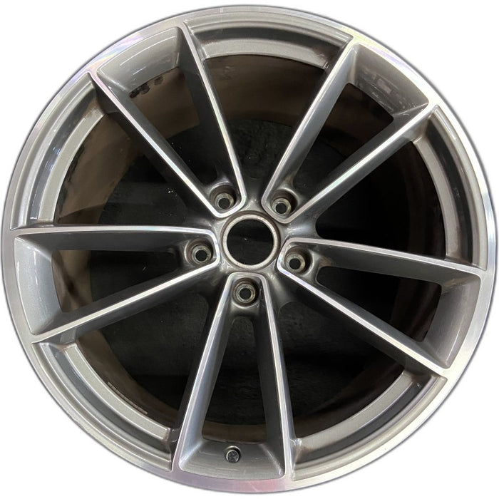 21" PORSCHE 911 20-23 21x11.5 10 spoke straight spoke w/machined face titanium finish Original OEM Wheel Rim