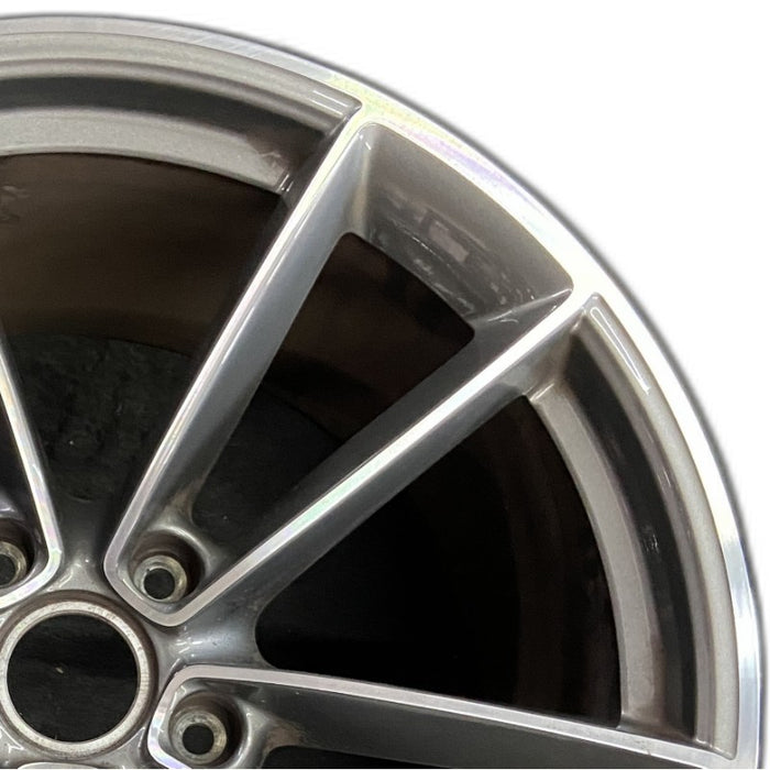 21" PORSCHE 911 20-23 21x11.5 10 spoke straight spoke w/machined face titanium finish Original OEM Wheel Rim