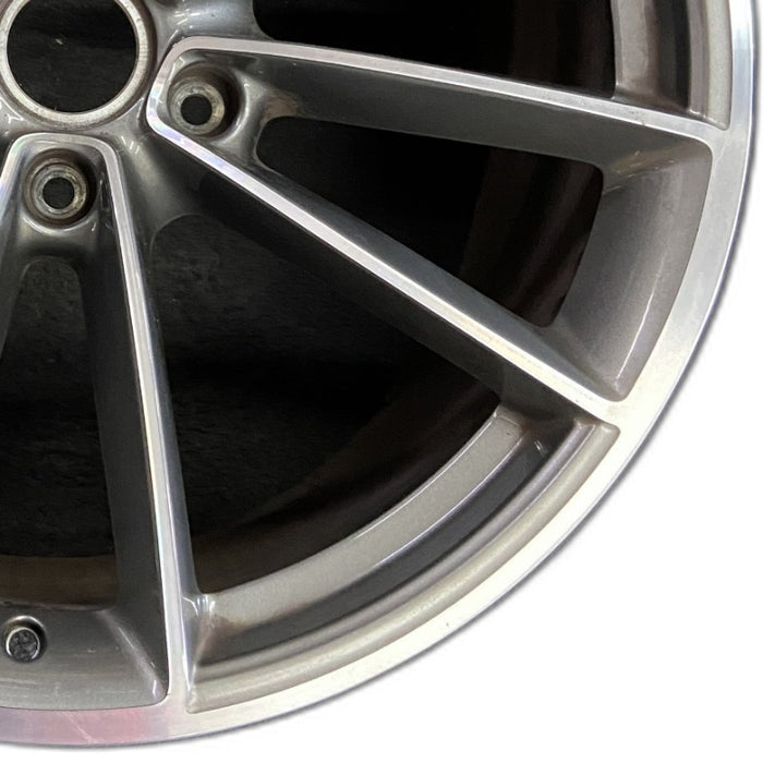 21" PORSCHE 911 20-23 21x11.5 10 spoke straight spoke w/machined face titanium finish Original OEM Wheel Rim