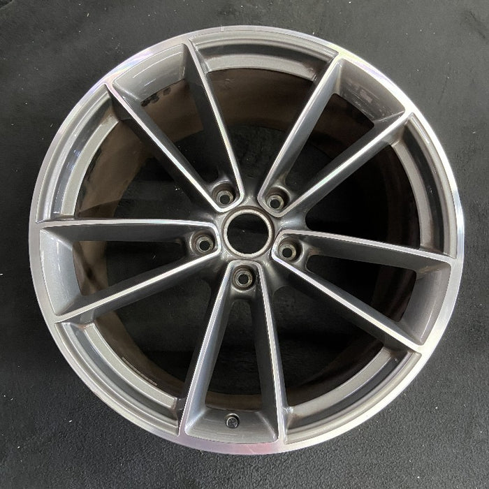 21" PORSCHE 911 20-23 21x11.5 10 spoke straight spoke w/machined face titanium finish Original OEM Wheel Rim