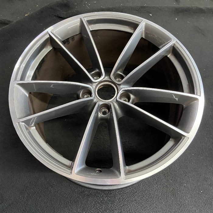 21" PORSCHE 911 20-23 21x11.5 10 spoke straight spoke w/machined face titanium finish Original OEM Wheel Rim