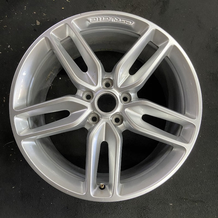 20" CORVETTE 14-19 rear 20x10 silver opt Q7S Original OEM Wheel Rim