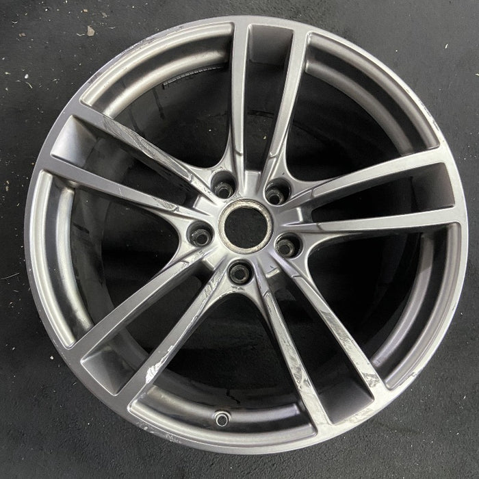 21" PORSCHE CAYENNE 19-22 21x11 5 double spoke platinum Original OEM Wheel Rim