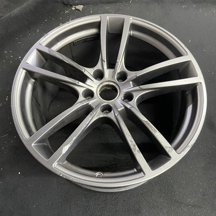 21" PORSCHE CAYENNE 19-22 21x11 5 double spoke platinum Original OEM Wheel Rim