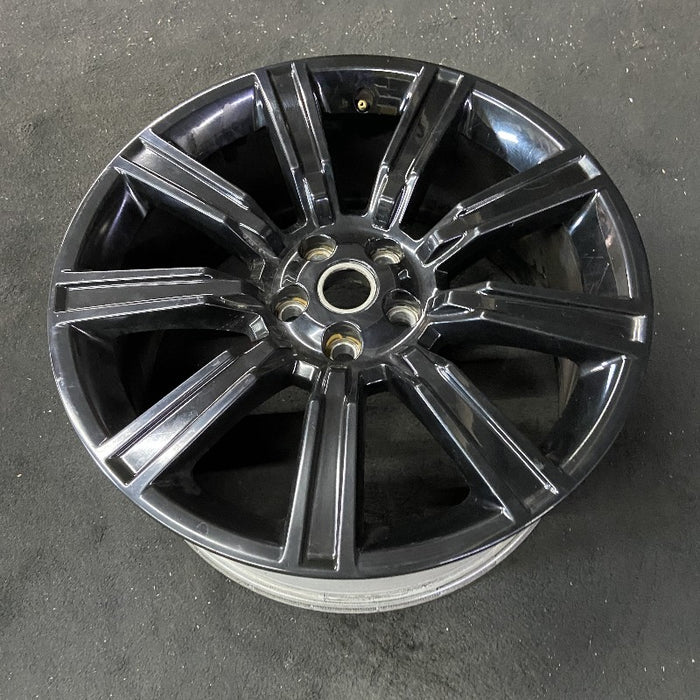 21" RANGE ROVER 17 alloy 21x9.5 9 spoke gloss black Original OEM Wheel Rim