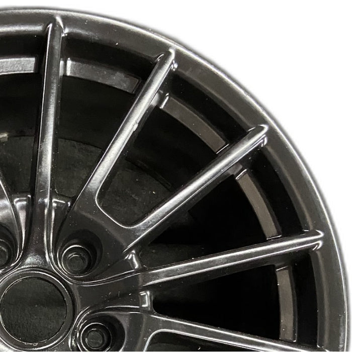 20" PORSCHE PANAMERA 10-16 alloy 20x9.5 15 spoke black finish Original OEM Wheel Rim