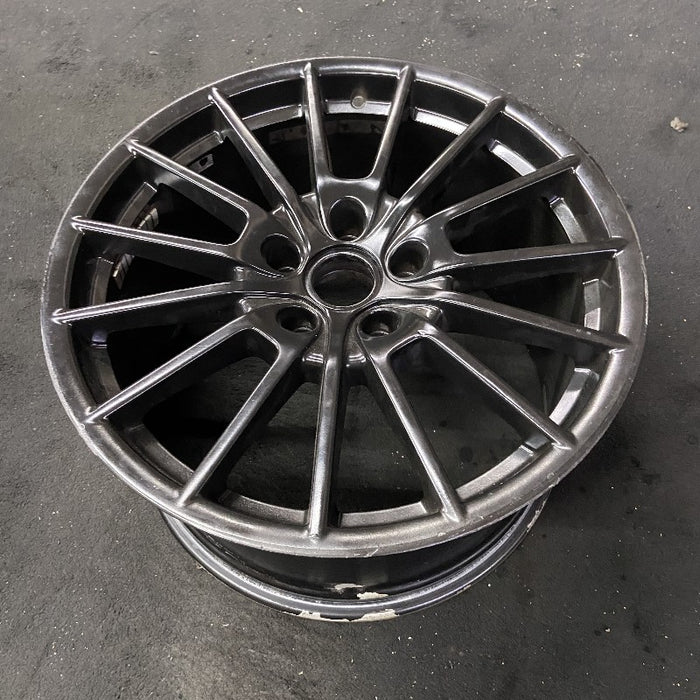 20" PORSCHE PANAMERA 10-13 alloy 20x11.5 15 spoke black finish Original OEM Wheel Rim