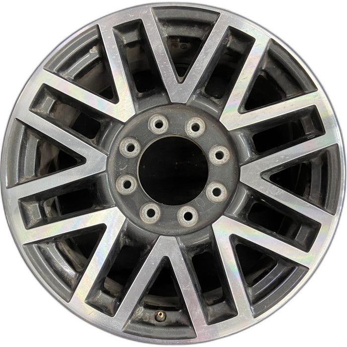 20" FORD F250SD PICKUP 17 20x8 aluminum TPMS 16 spoke 8 split spoke machined face dark gray pockets Original OEM Wheel Rim
