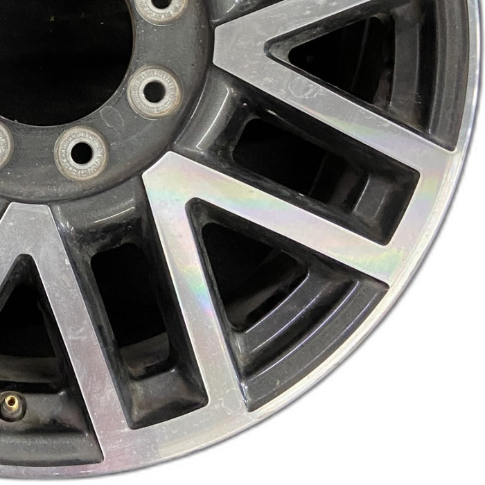 20" FORD F250SD PICKUP 17 20x8 aluminum TPMS 16 spoke 8 split spoke machined face dark gray pockets Original OEM Wheel Rim
