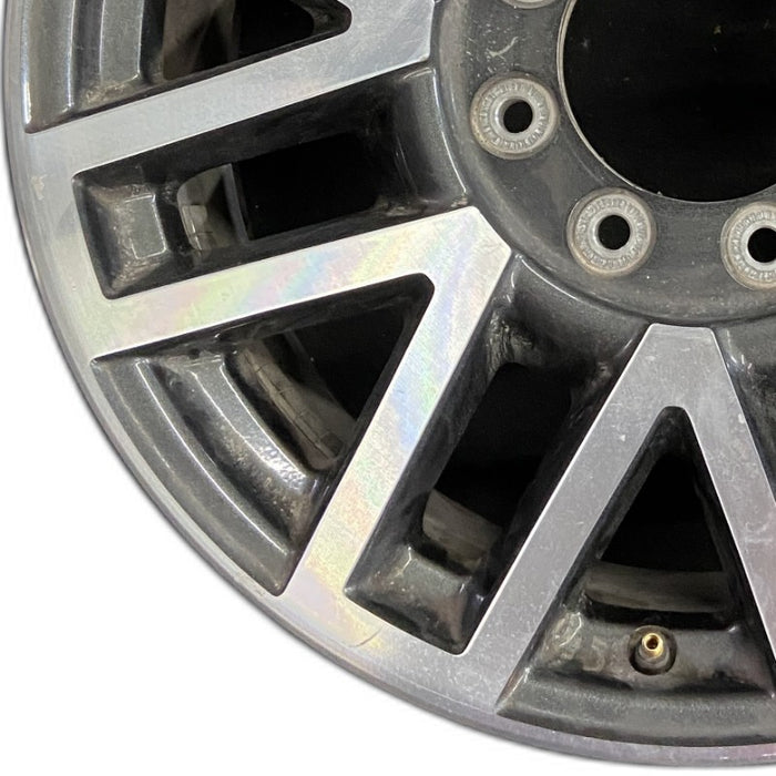 20" FORD F250SD PICKUP 17 20x8 aluminum TPMS 16 spoke 8 split spoke machined face dark gray pockets Original OEM Wheel Rim