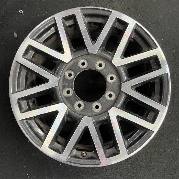 20" FORD F250SD PICKUP 17 20x8 aluminum TPMS 16 spoke 8 split spoke machined face dark gray pockets Original OEM Wheel Rim