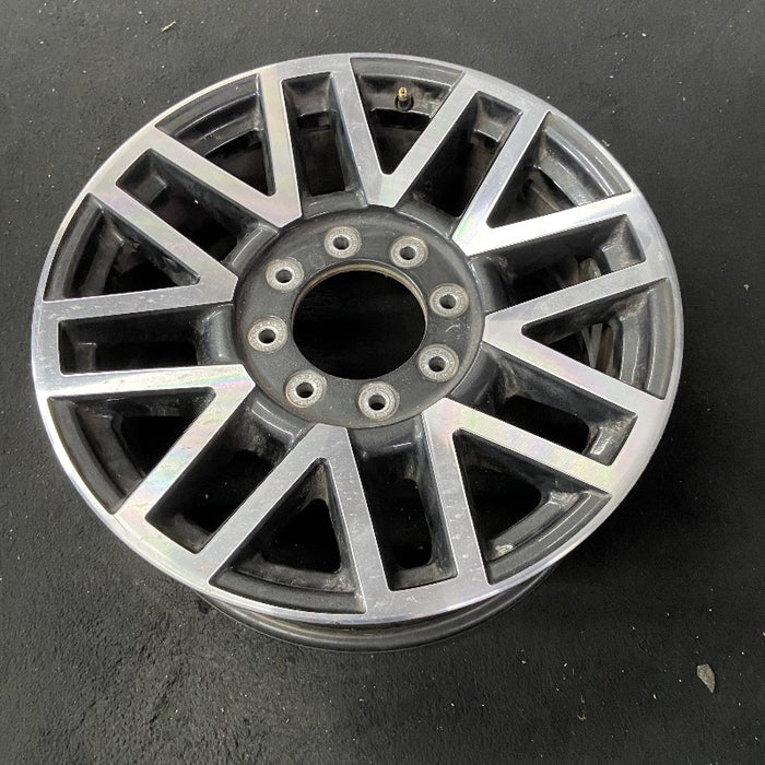 20" FORD F250SD PICKUP 17 20x8 aluminum TPMS 16 spoke 8 split spoke machined face dark gray pockets Original OEM Wheel Rim