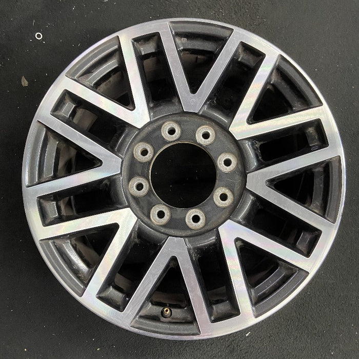 20" FORD F250SD PICKUP 17 20x8 aluminum TPMS 16 spoke 8 split spoke machined face dark gray pockets Original OEM Wheel Rim
