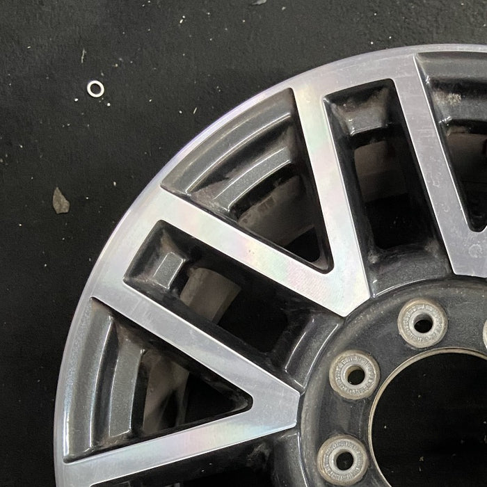20" FORD F250SD PICKUP 17 20x8 aluminum TPMS 16 spoke 8 split spoke machined face dark gray pockets Original OEM Wheel Rim