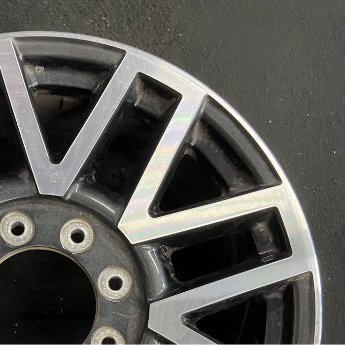 20" FORD F250SD PICKUP 17 20x8 aluminum TPMS 16 spoke 8 split spoke machined face dark gray pockets Original OEM Wheel Rim