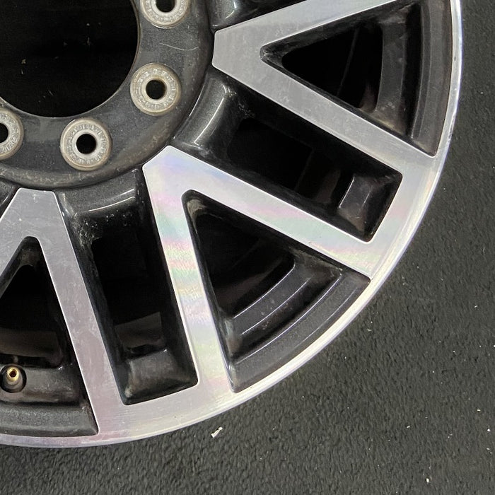 20" FORD F250SD PICKUP 17 20x8 aluminum TPMS 16 spoke 8 split spoke machined face dark gray pockets Original OEM Wheel Rim