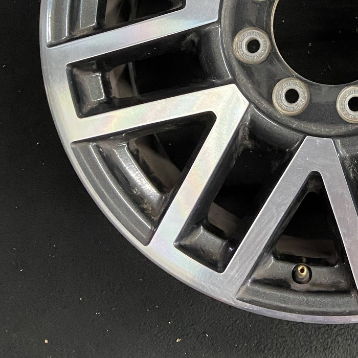 20" FORD F250SD PICKUP 17 20x8 aluminum TPMS 16 spoke 8 split spoke machined face dark gray pockets Original OEM Wheel Rim