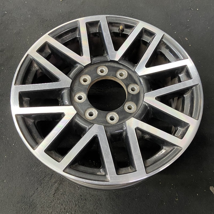 20" FORD F250SD PICKUP 17 20x8 aluminum TPMS 16 spoke 8 split spoke machined face dark gray pockets Original OEM Wheel Rim
