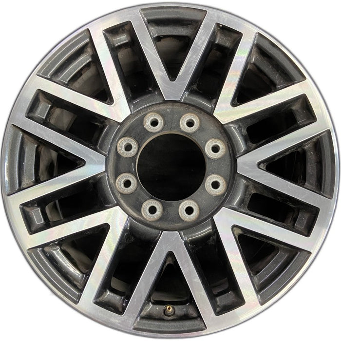 20" FORD F250SD PICKUP 17 20x8 aluminum TPMS 16 spoke 8 split spoke machined face dark gray pockets Original OEM Wheel Rim