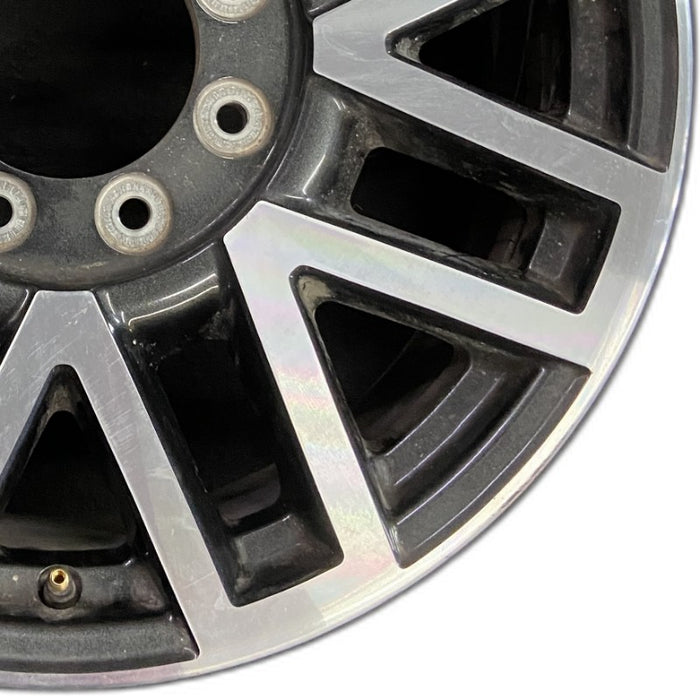 20" FORD F250SD PICKUP 17 20x8 aluminum TPMS 16 spoke 8 split spoke machined face dark gray pockets Original OEM Wheel Rim