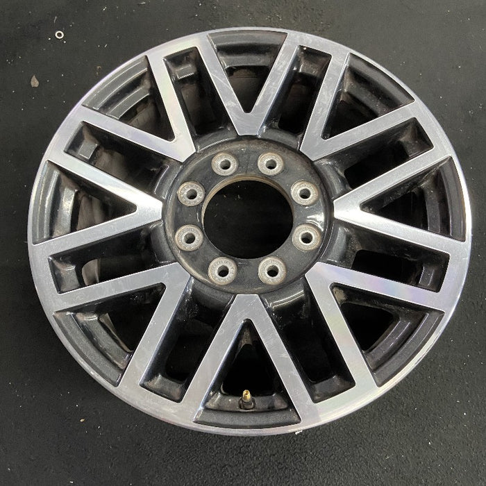 20" FORD F250SD PICKUP 17 20x8 aluminum TPMS 16 spoke 8 split spoke machined face dark gray pockets Original OEM Wheel Rim