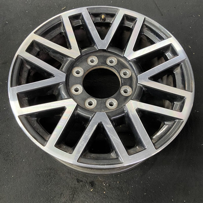 20" FORD F250SD PICKUP 17 20x8 aluminum TPMS 16 spoke 8 split spoke machined face dark gray pockets Original OEM Wheel Rim