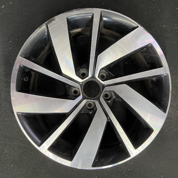 18" JETTA GLI 19-21 18x7-1/2 alloy 5 double spoke machined face with  pockets Original OEM Wheel Rim