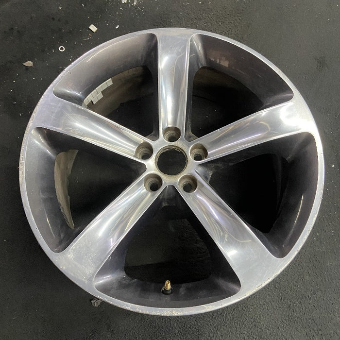 20" CHALLENGER 15-17 20x8 aluminum 5 individual spokes polished with pockets black Original OEM Wheel Rim