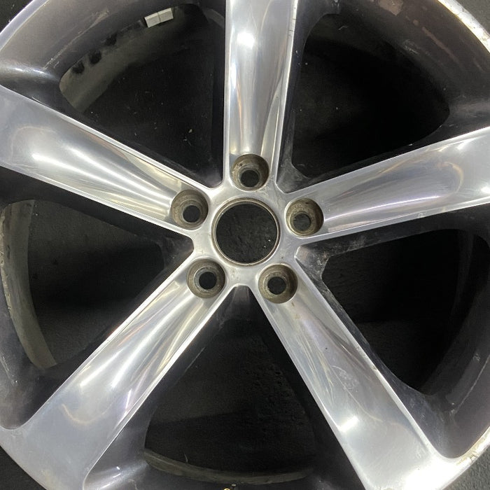 20" CHALLENGER 15-17 20x8 aluminum 5 individual spokes polished with pockets black Original OEM Wheel Rim