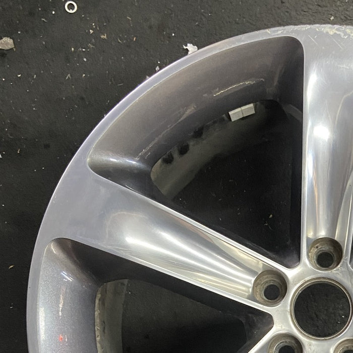 20" CHALLENGER 15-17 20x8 aluminum 5 individual spokes polished with pockets black Original OEM Wheel Rim