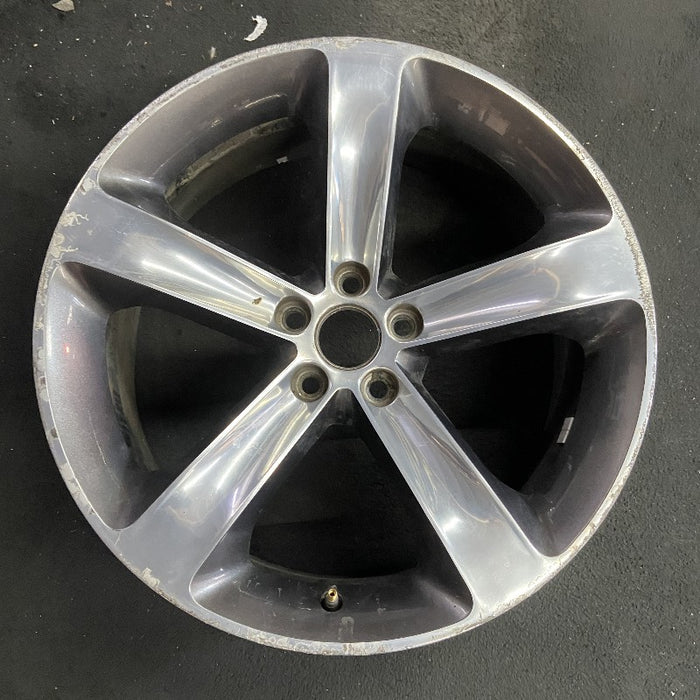20" CHALLENGER 15-17 20x8 aluminum 5 individual spokes polished with pockets black Original OEM Wheel Rim