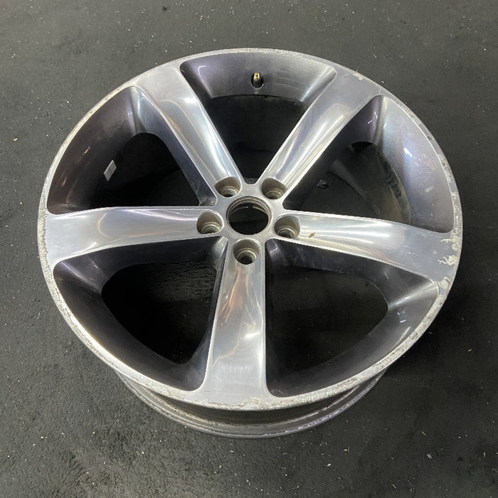 20" CHALLENGER 15-17 20x8 aluminum 5 individual spokes polished with pockets black Original OEM Wheel Rim