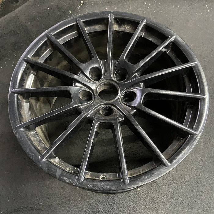 20" PORSCHE PANAMERA 10-13 alloy 20x11.5 15 spoke black finish Original OEM Wheel Rim