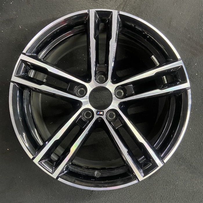 18" BMW 230i 20 18x8 5 double spoke lugs inside spoke flat spoke narrow spoke end black w/machined Original OEM Wheel Rim