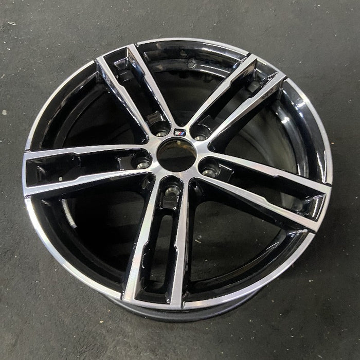 18" BMW 230i 20 18x8 5 double spoke lugs inside spoke flat spoke narrow spoke end black w/machined Original OEM Wheel Rim