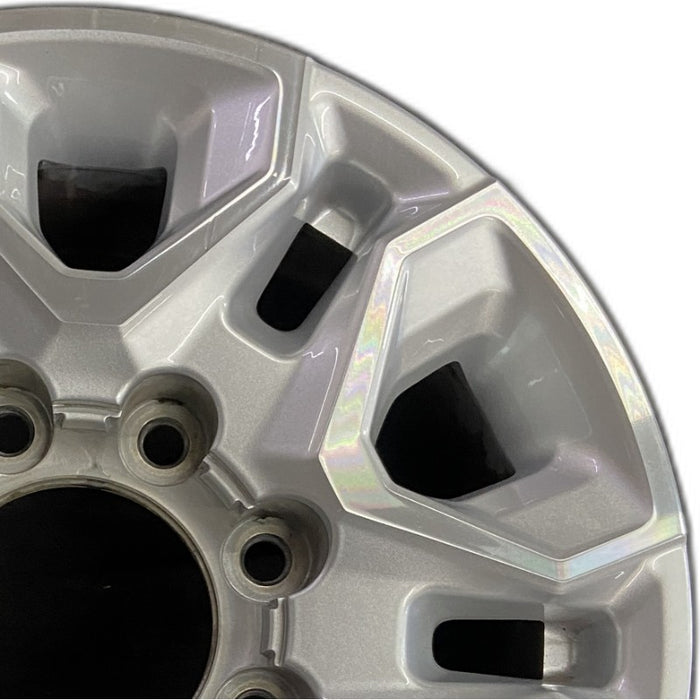 18" SILVERADO 2500 PICKUP 21-24 18x8 aluminum machined face with silver accent opt PYV Original OEM Wheel Rim