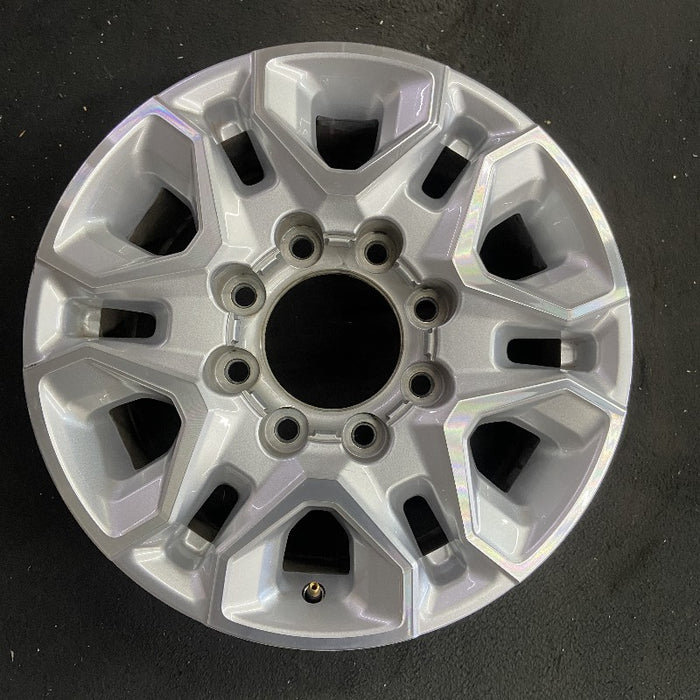 18" SILVERADO 2500 PICKUP 21-24 18x8 aluminum machined face with silver accent opt PYV Original OEM Wheel Rim