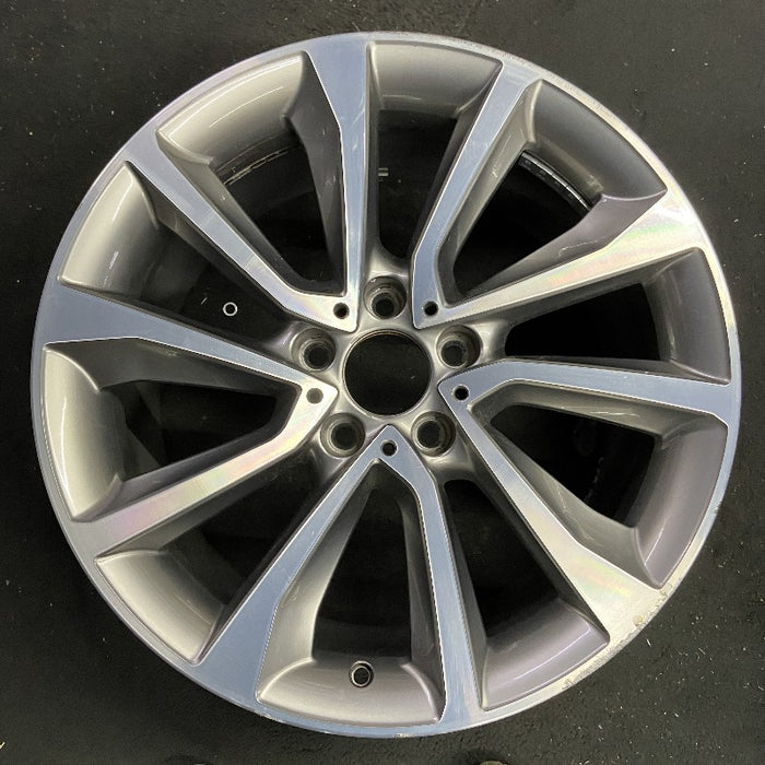 19" BMW X6 15-17 19x9 alloy 5 spoke V spoke w/dimples between lugs 48mm offset Original OEM Wheel Rim