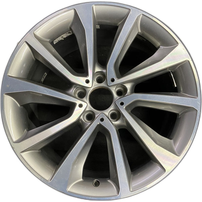 19" BMW X6 15-17 19x9 alloy 5 spoke V spoke w/dimples between lugs 48mm offset Original OEM Wheel Rim