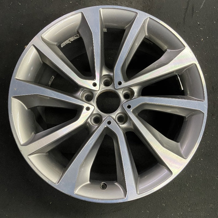 19" BMW X6 15-17 19x9 alloy 5 spoke V spoke w/dimples between lugs 48mm offset Original OEM Wheel Rim